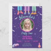 Slumber Party Sleepover Verjaardag Uitnodiging (Voorkant)