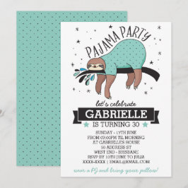 Slumber Party Slotuitnodiging Kaart