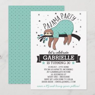 Slumber Party Slotuitnodiging Kaart