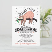 Slumber Party Slotuitnodiging Kaart (Staand voorkant)