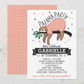 Slumber Party Slotuitnodiging Kaart (Voorkant / Achterkant)