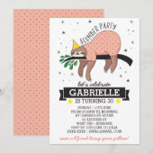 Slumber Party Slotuitnodiging Kaart (Voorkant / Achterkant)