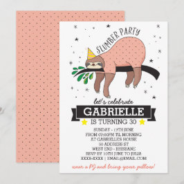 Slumber Party Slotuitnodiging Kaart