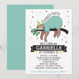 Slumber Party Slotuitnodiging Kaart