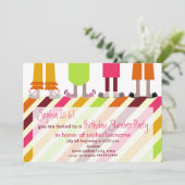 Slumber Party Sluepover Stripes Kaart (Staand voorkant)