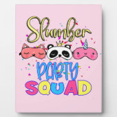 Slumber Party Squad Girls Pajamas Matching Fotoplaat (Voorkant)