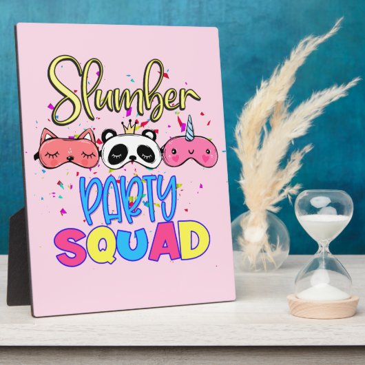 Slumber Party Squad Girls Pajamas Matching Fotoplaat (Zijkant)