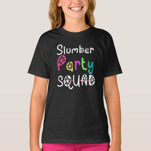 Slumber Party Squad Group Cute Sluepover Party T-shirt (Voorkant)