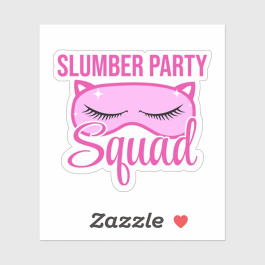 Slumber Party Squad Pajama Party Sticker (Vel)