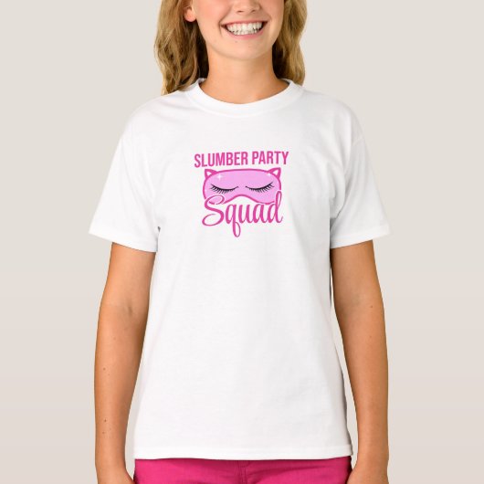 Slumber Party Squad Pajama Party T-shirt (Voorkant)