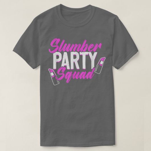 Slumber Party Squad Sleepover Pajama T-shirt (Design voorkant)