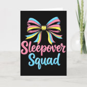 Slumber Party Squad Sleever Coquette Birthday Paja Kaart (Voorkant)
