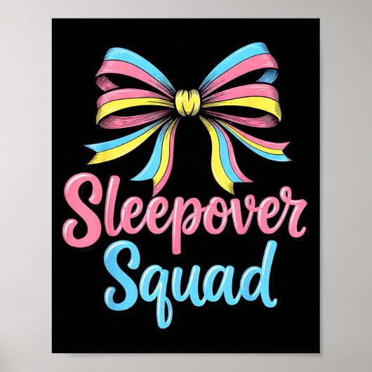 Slumber Party Squad Sleever Coquette Birthday Paja Poster (Voorkant)