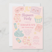 Slumber Party Style in Pink voor verjaardagsplezie Kaart (Voorkant)