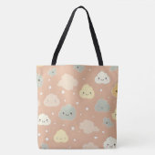 Slumber Party-Tas voor slaapzak, clouds Tote Bag (Voorkant)