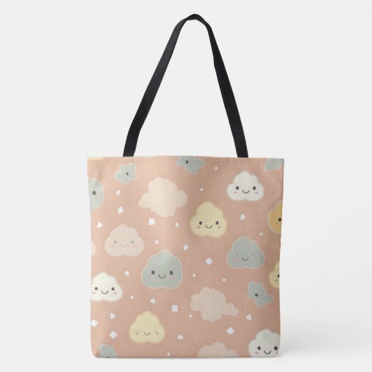 Slumber Party-Tas voor slaapzak, clouds Tote Bag (Voorkant)