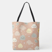 Slumber Party-Tas voor slaapzak, clouds Tote Bag (Achterkant)