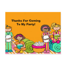 Slumber Party Verjaardag Bedankt Briefkaart