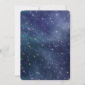 Slumber party verjaardag galaxy logeeruitnodiging kaart (Achterkant)
