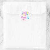 Slumber Party Verjaardag Meisje Custom Sleepover Ronde Sticker (Tas)