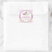 Slumber Party Verjaardags Slaap Over Stickers Labe (Tas)