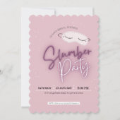 Slumber party vrijgezellenfeest kaart (Voorkant)