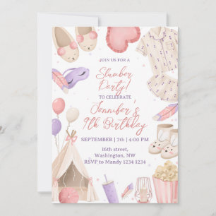 Slumber pyjama feest kaart