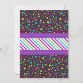 Slumber Sleepover Birthday Party Invitation Kaart (Achterkant)