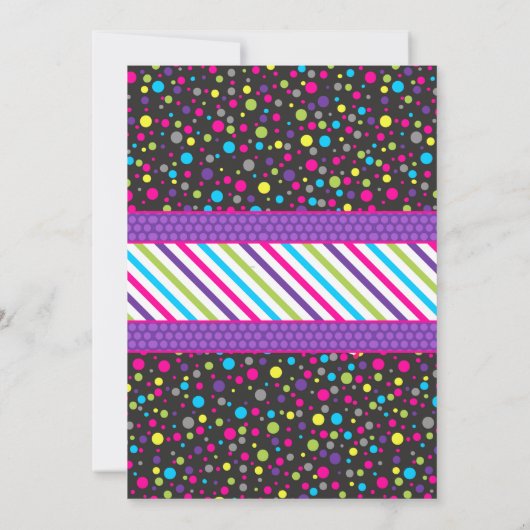 Slumber Sleepover Birthday Party Invitation Kaart (Achterkant)