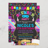 Slumber Sleepover Birthday Party Invitation Kaart (Voorkant / Achterkant)