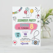 Slumber Sleepover Mall Scavenger Hunt verjaardag Kaart (Staand voorkant)