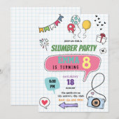 Slumber Sleepover Mall Scavenger Hunt verjaardag Kaart (Voorkant / Achterkant)