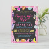 Slumber Sleepover Pajama-rific Invitation Kaart (Staand voorkant)