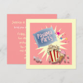 Slumber Sleepover Pyjama Party Uitnodiging (Voorkant / Achterkant)