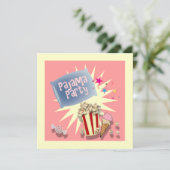 Slumber Sleepover Pyjama Party Uitnodiging (Staand voorkant)