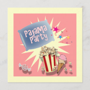 Slumber Sleepover Pyjama Party Uitnodiging