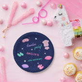 Slumber Sleepover Verjaardagsfeestje Roze Paarse Papieren Bordje (Feest)