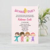 Slumber Sluepover Birthday Kaart (Staand voorkant)