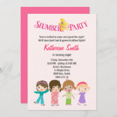 Slumber Sluepover Birthday Kaart (Voorkant / Achterkant)