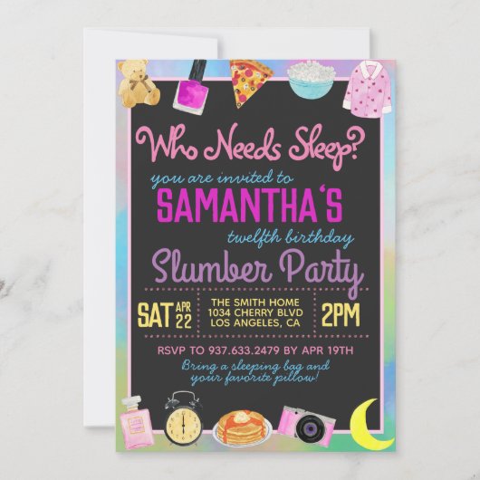 Slumber Sluepover die moet slapen? Kaart (Voorkant)