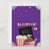Slumber Verjaardagsfeest met Vrienden Uitnodiging (Achterkant)