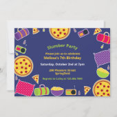 Slumber Verjaardagsfeest Platte Uitnodiging (Voorkant)