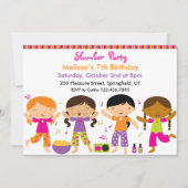 Slumber Verjaardagsfeest Platte Uitnodiging (Voorkant)