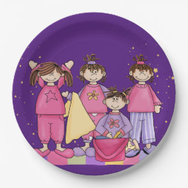 Slumber verjaardagsfeestje papieren bordje