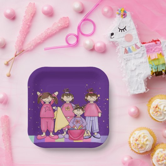 Slumber verjaardagsfeestje papieren bordje (Feest)