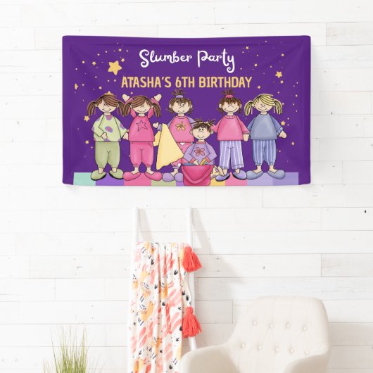 Slumber verjaardagsfeestje spandoek (Insitu)