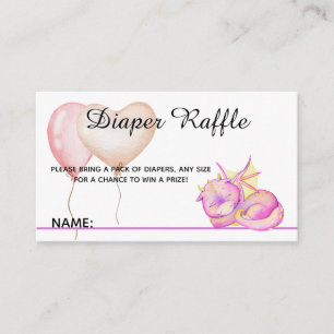 Slumbering Dragon Dreams - Baby shower Behuizing Informatiekaartje
