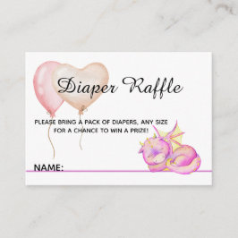 Slumbering Dragon Dreams - Baby shower Behuizing Informatiekaartje