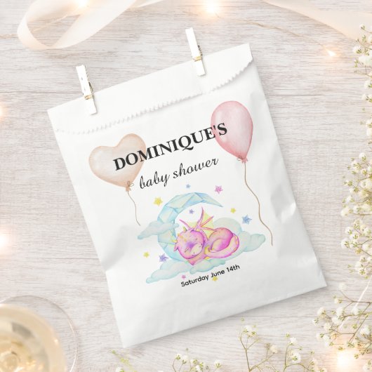 Slumbering Dragon Dreams - Baby shower Favor Tasse Bedankzakje (Geknipt)