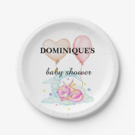 Slumbering Dragon Dreams - Baby shower Papieren Bordje